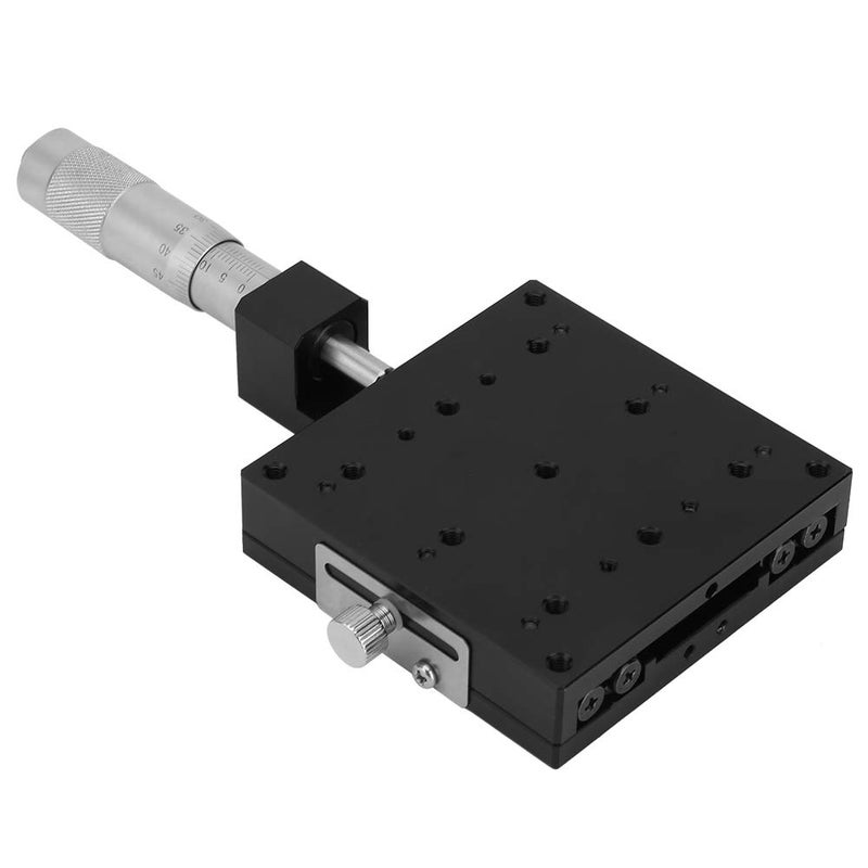 Wisoqu SEMX80-AC Linear Stages 80 * 80mm,Manual Slide Table Trimming Linear Stage,X Micrometer Differential Head,Linear,Cross Roller Type,Stroke: ±12.5mm,Load Resistance: - Image 3